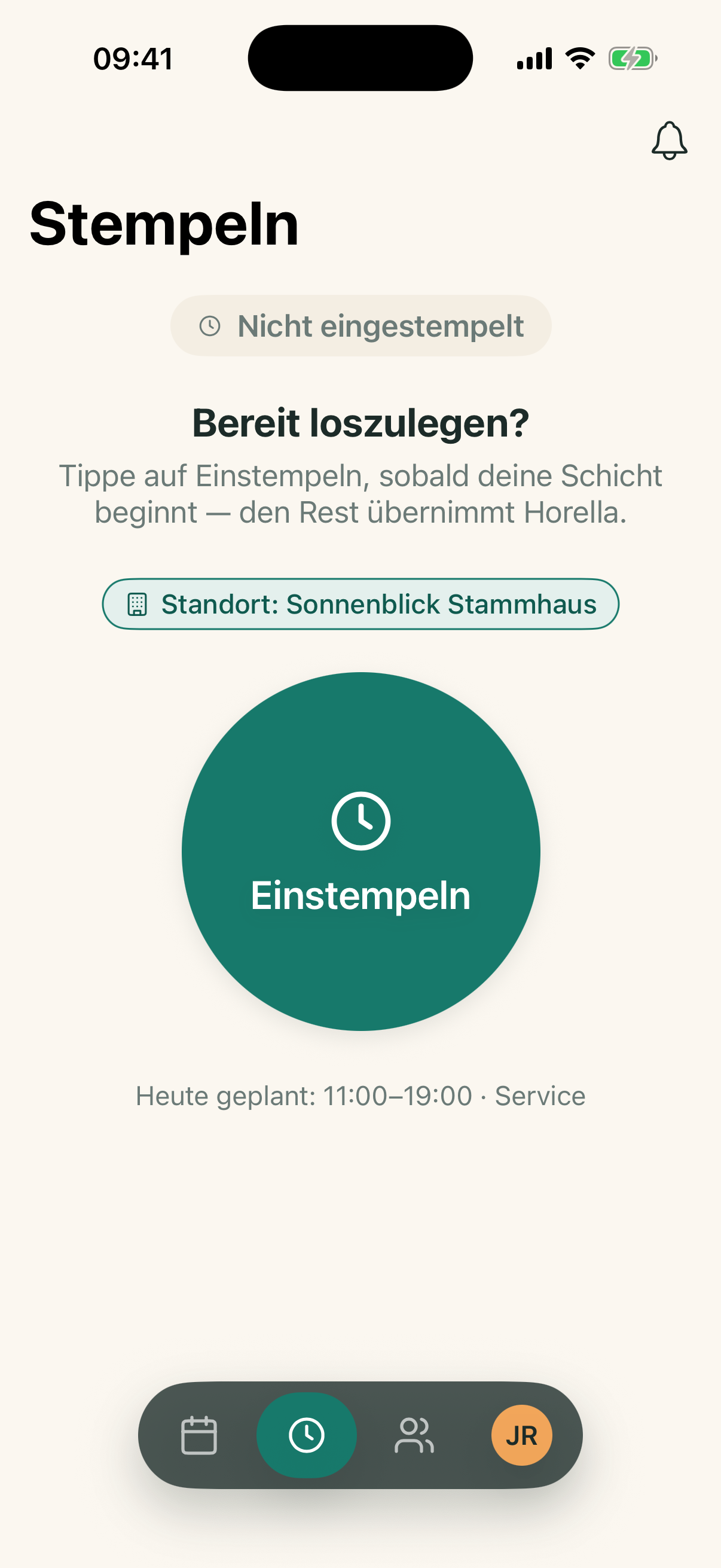 Horella App: Stempeln