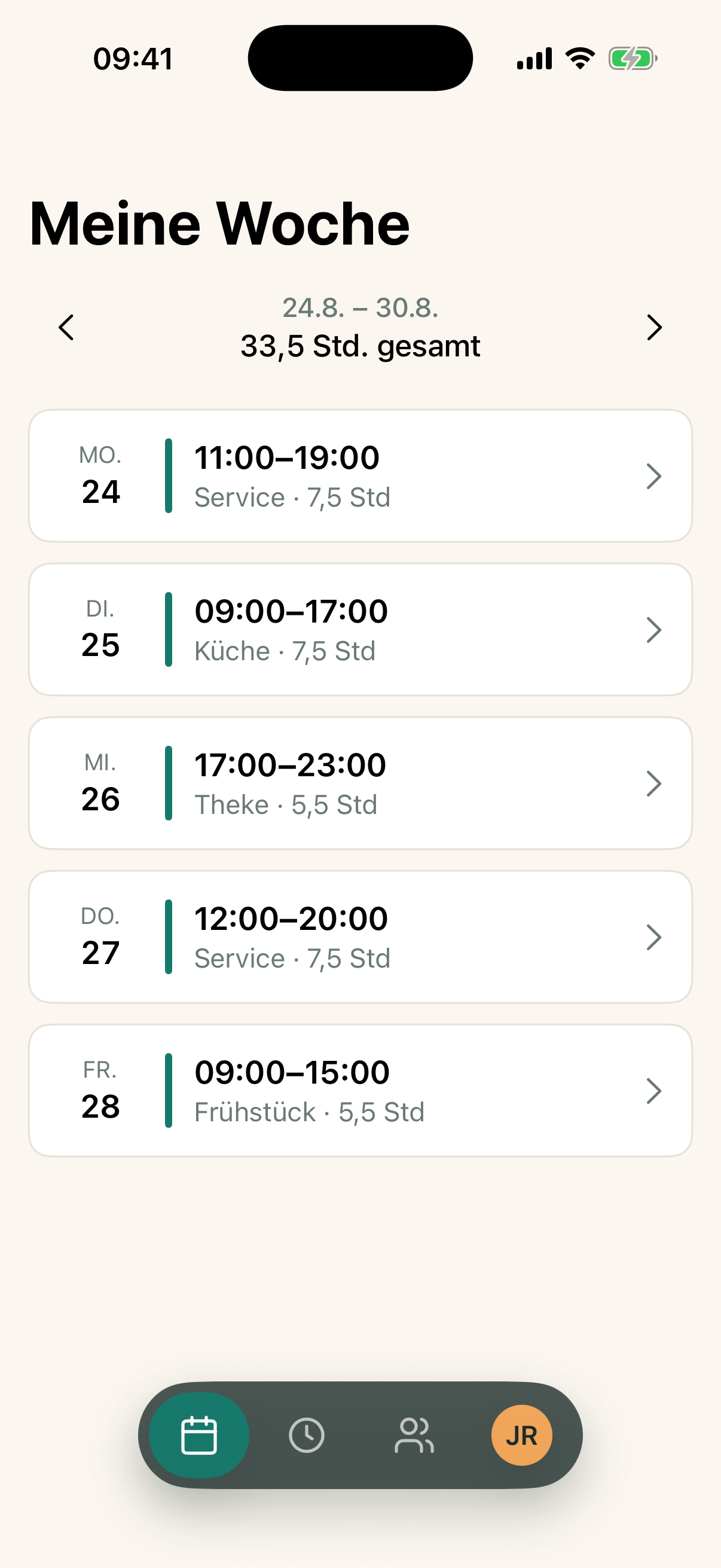 Horella App: Meine Woche